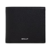 Bally Läderplånbok med logotyp Black, Herr