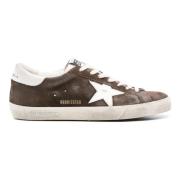 Golden Goose Klassiska Superstar Mocka Läder Sneakers Brown, Herr