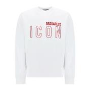 Dsquared2 Logo Sweatshirt White, Herr