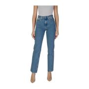 Calvin Klein Jeans Blå Bomull Mom Fit Jeans Blue, Dam