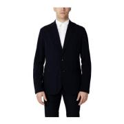 Armani Exchange Klassisk Bomullsblazer för Män Blue, Herr