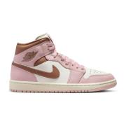 Jordan Rosa Oxford Brun Mid Sneakers Pink, Dam