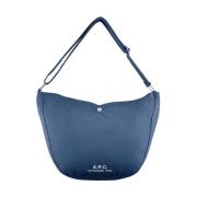 A.p.c. Marinblå Kanvaskorsväska Blue, Dam