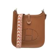 Hermès Vintage Pre-owned Tyg crossbodyvskor Brown, Dam