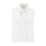 Ermanno Scervino Spetsdetalj Topp White, Dam