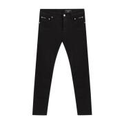 Dolce & Gabbana Skinny 5-ficka jeans med logotyp Black, Herr