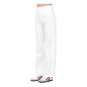 Tommy Jeans Vita Denim Jeans Wide Leg White, Dam