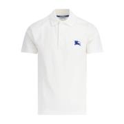 Burberry Vit Polo Tröja Kort Ärm White, Herr