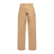 JW Anderson Jeans med logotyp Beige, Dam