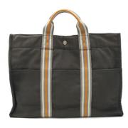 Hermès Vintage Pre-owned Canvas totevskor Black, Dam