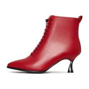 Cesare Gaspari Stiletto Classic Ankelboots Red, Dam