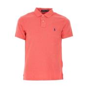 Polo Ralph Lauren Slim Fit Piqué Bomull Polo Skjorta Red, Herr