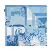 Moschino Sidenscarf med tryck Blue, Dam