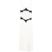 Gabriela Hearst Elegant Highland Dress i Ivory Black White, Dam