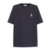 JW Anderson T-shirt med logotyp Blue, Dam