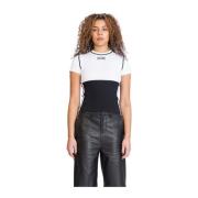 Jean Paul Gaultier Avslappnad Bomull T-shirt Black, Dam