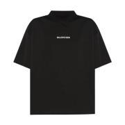 Balenciaga Svart Crew Neck T-shirts och Polos Black, Dam