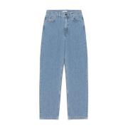 Carhartt Wip Ljus-Stone Wash Denim Jeans Blue, Dam