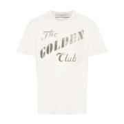 Golden Goose T-shirt med logotryck och rund halsringning White, Herr