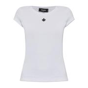 Dsquared2 Topp med logotyp White, Dam