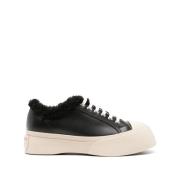 Marni Svarta Sneakers med Shearling Foder Black, Dam