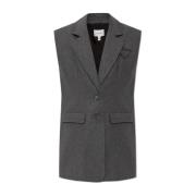 Gestuz Velly Vest Gray, Dam