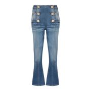 Balmain Bootcut denim jeans Blue, Dam