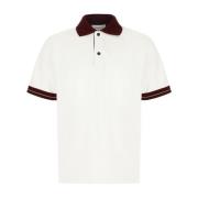 Salvatore Ferragamo Klassisk Polo Tröja för Män White, Herr