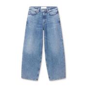 Samsøe Samsøe Högmidjade vida ben jeans Blue, Dam