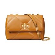 Tory Burch Liten Kira Axelväska Kamel Brown, Dam