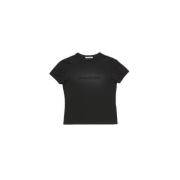 Acne Studios Logot-shirt med sprayad fade-out effekt Black, Dam