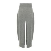 Stella McCartney Melange Stickad Midi Kjol Gray, Dam