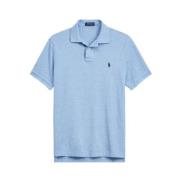 Polo Ralph Lauren Slim Fit Piqué Bomull Polo Skjorta Blue, Herr