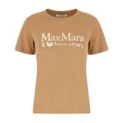 Max Mara Casual Bomull T-shirt för Kvinnor Beige, Dam