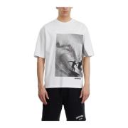 Dsquared2 Lös Passform Bomull T-shirt White, Herr