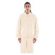 Arte Antwerp Blommig Trim Zip Sweatshirt i Kräm Beige, Herr