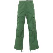 Carhartt Wip Gröna Cargo Byxor med Dragsko i Fållen Green, Herr