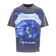 Represent Metallica Print Bomull Hamp T-shirt Gray, Herr