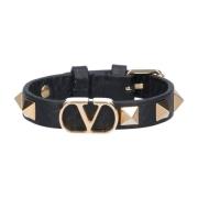 Valentino Garavani Svart Bijoux VLogo Signature Armband Black, Herr