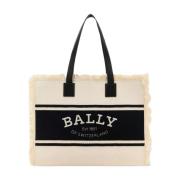 Bally Stilren Toteväska med Logotyp Beige, Dam