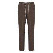 Corneliani Linne dragsko byxor med fickor Brown, Herr