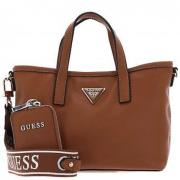 Guess Stilren Cognac Handväska med Justerbar Rem Brown, Dam