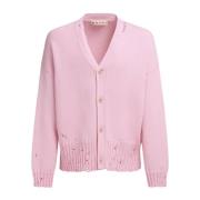 Marni Rosa Stickad Kofta Tröja Pink, Herr