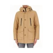 Woolrich Huvjacka med logopatch Brown, Herr