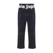 Palm Angels Monogram Bomullsbyxor med Fickor Black, Herr