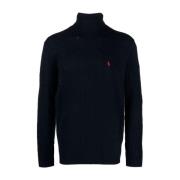 Polo Ralph Lauren Blå hög hals tröja Aw24 Blue, Herr