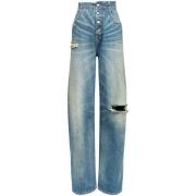 MM6 Maison Margiela Jeans med slitningar och urringningar Blue, Dam