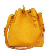 Louis Vuitton Vintage Pre-owned Tyg axelremsvskor Yellow, Dam