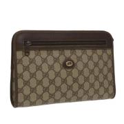 Gucci Vintage Pre-owned Laeder kuvertvskor Beige, Dam