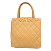 Chanel Vintage Pre-owned Laeder totevskor Beige, Dam